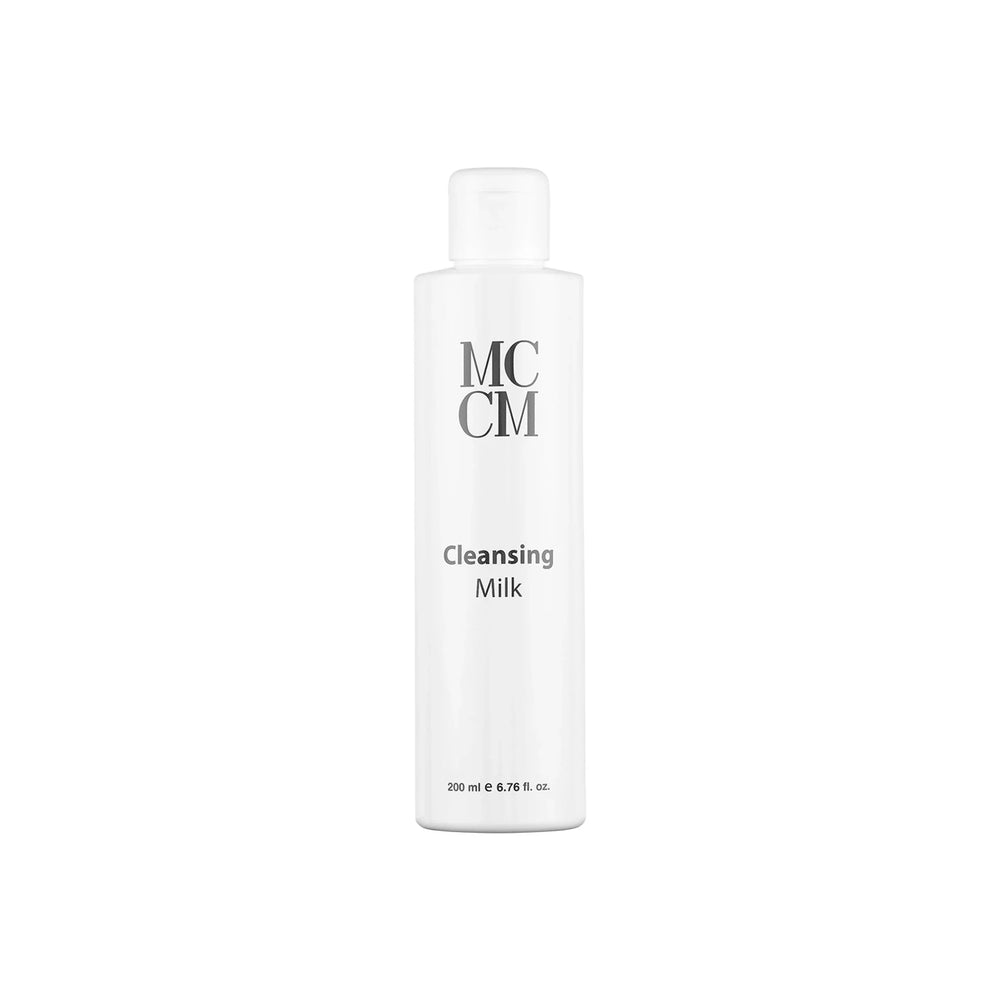 Studio product photo of MCCM Medical Cosmetics - Cleansing Milk 200 ml;Studio product photo of MCCM Medical Cosmetics - Cleansing Milk 500 ml;Studio product photo of MCCM Medical Cosmetics - Cleansing Milk