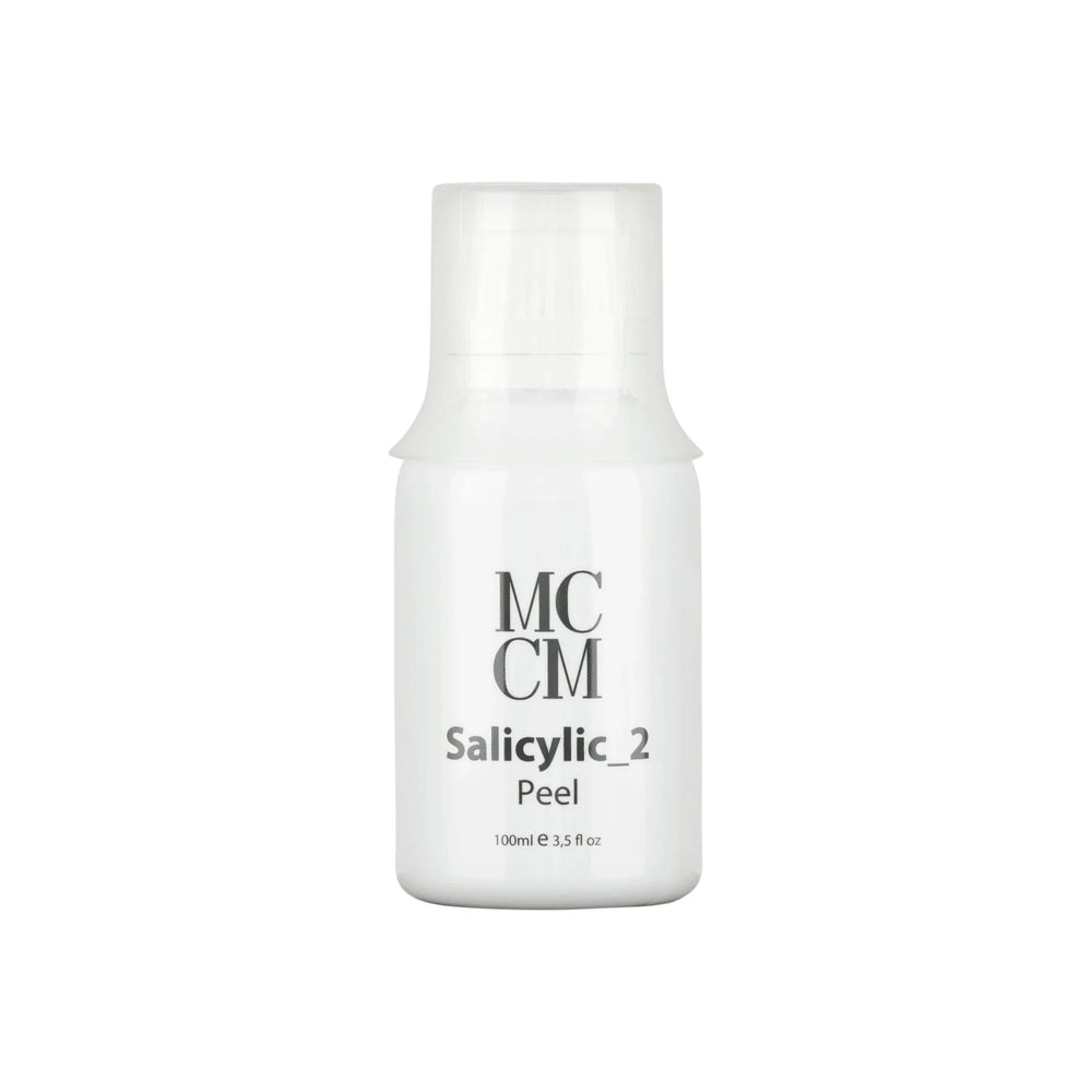 Studio product photo of MCCM Medical Cosmetics - Salicylic Peel_2 - Salicylic Acid 20% - 100 ml;Studio product photo of MCCM Medical Cosmetics - Salicylic Peel_2 - Salicylic Acid 20% - 100 ml