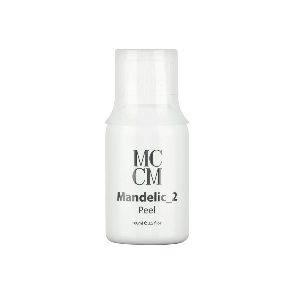 Studio product photo of MCCM Medical Cosmetics - Mandelic Peel_2 - Mandelic Acid 45% - 100 ml;Studio product photo of MCCM Medical Cosmetics - Mandelic Peel_2 - Mandelic Acid 45% - 100 ml